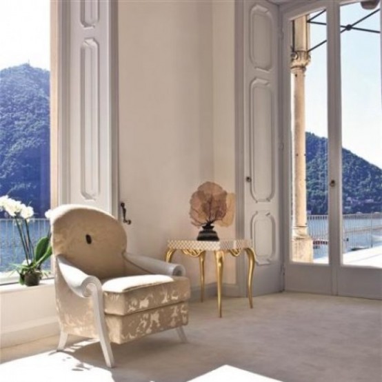 Exquisite Gold And White Furniture Collection By Rozzoni Mobili