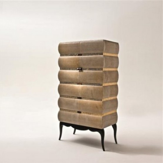 Exquisite Gold And White Furniture Collection By Rozzoni Mobili