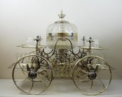 Exquisite Silver And Crystal Bar Trolley