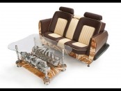 Exquisite Sofas And Coffee Tables With Car Parts