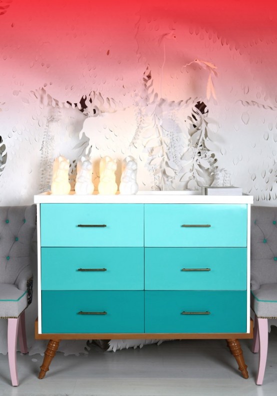 25 EyeCatching Ombre Furniture Pieces DigsDigs