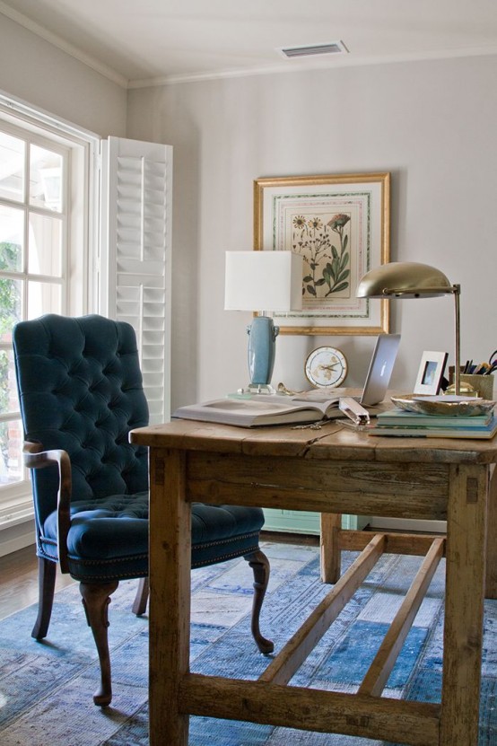 Work In Coziness 40 Farmhouse Home Office Décor Ideas