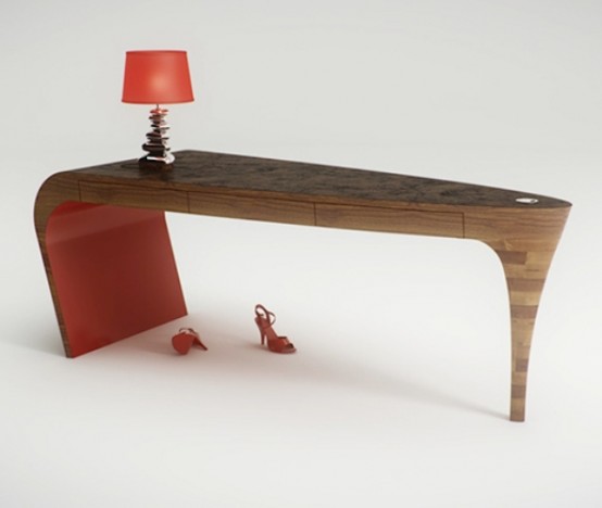 Feminine Table Design Stiletto Splinter Works