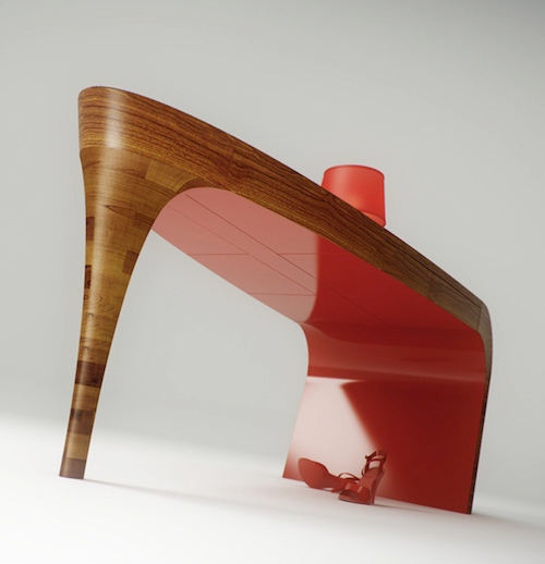 Feminine Table Design Stiletto Splinter Works