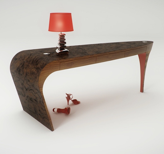 Feminine Table Design Stiletto Splinter Works