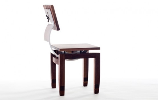 Flexible And Functional Chair With A Regulated Back