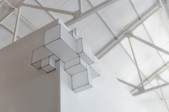 Flexible And Minimalist Cubic Ceiling Lamps