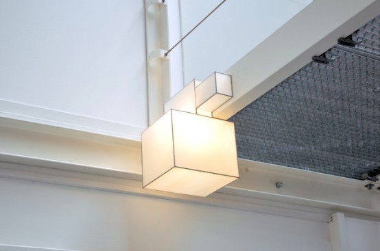 Flexible And Minimalist Cubic Ceiling Lamps