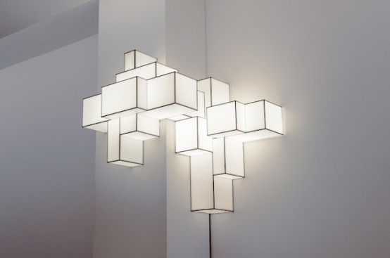 Flexible And Minimalist Cubic Ceiling Lamps