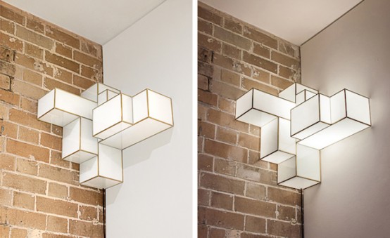Flexible And Minimalist Cubic Ceiling Lamps
