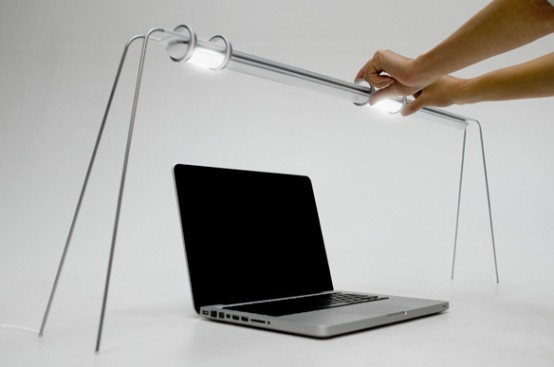 Flexible Desk LED Lamp With Innovative Controlling System - DigsDigs
