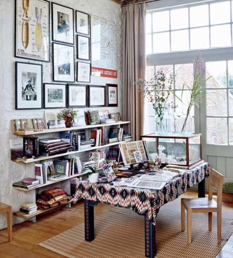 floppy but refined boho chic home offices 20