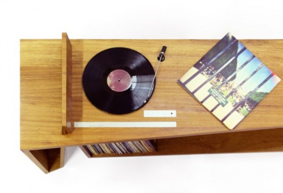 Folded Record Bureau Inspired By A Mid Century Console