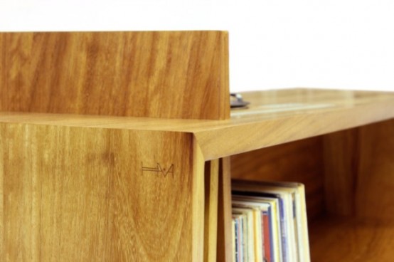 Folded Record Bureau Inspired By A Mid Century Console