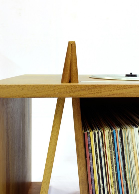 Folded Record Bureau Inspired By A Mid Century Console