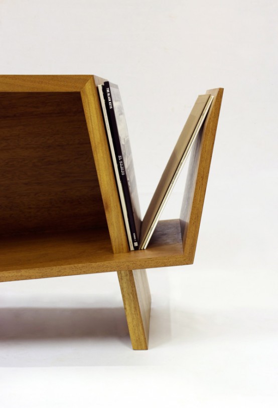 Folded Record Bureau Inspired By A Mid Century Console