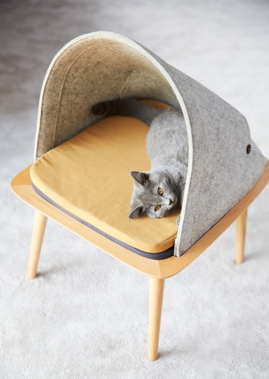 Functional And Elegant Feline Cocoon Furniture