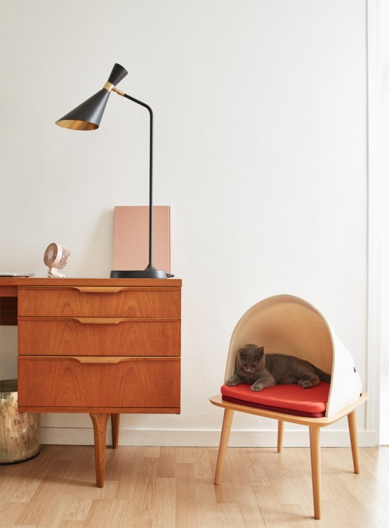 Functional And Elegant Feline Cocoon Furniture