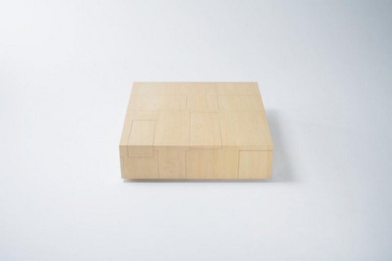 Functional Coffee Table With A Big Storage Space by Naoki Hirakoso