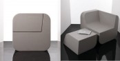 Functional Minimalist Seat And Side Table Of Foam