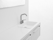 Functional Minimalist White Bathroom Furniture
