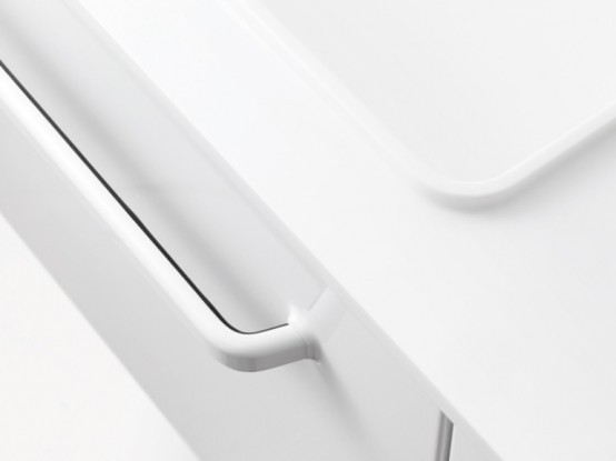 Functional Minimalist White Bathroom Furniture