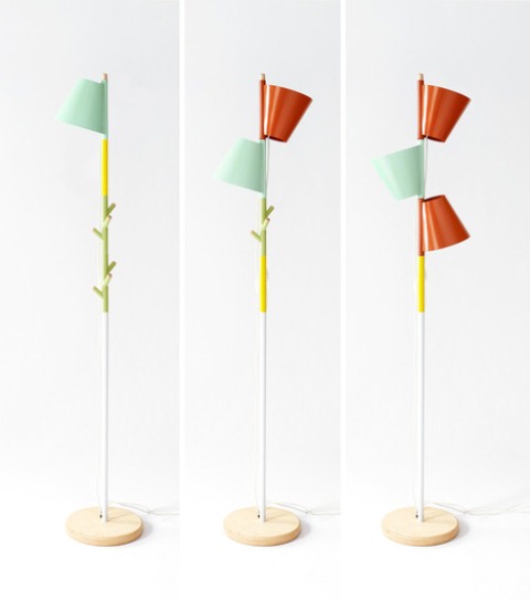 Functional Stacking Lamp With Coat Hangers