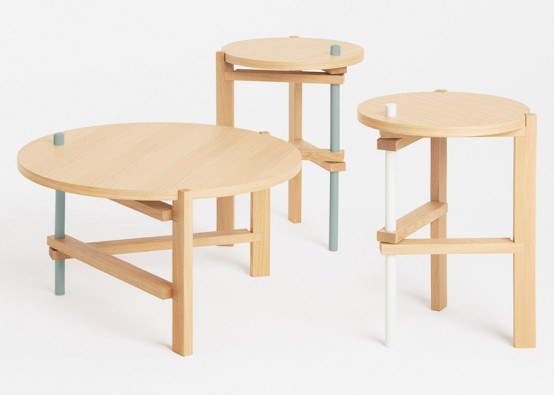 Functional Three-Legged Tables With Minimal Aesthetics