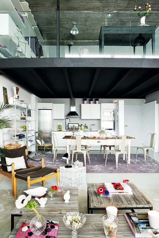 Functional Two Leveled Loft With Art Details