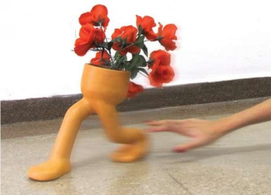 Funny Runaway Flowerpot