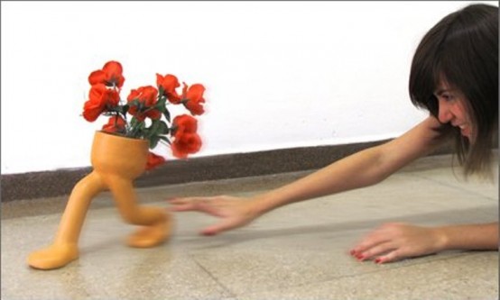 Funny Runaway Flowerpot