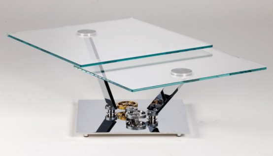 Futuristic And Industrial Table Collection With Mechanisms