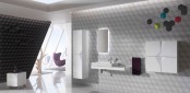 Futuristic Bathroom Wall Treatments