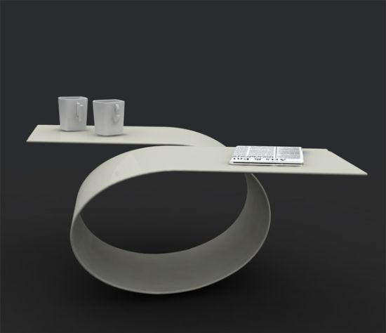 Futuristic Coffee Table With Amazing Curves – Loop by Baita Design