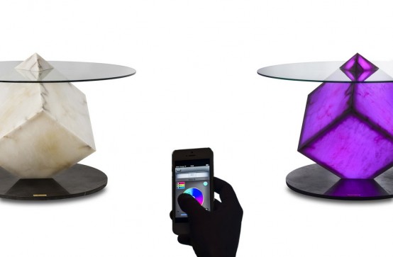 Futuristic Cupiditas Table Controlled By Smartphones And Tablets