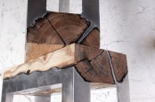 Futuristic Furniture Collection Of Molten Aluminum And Wood