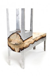 Futuristic Furniture Collection Of Molten Aluminum And Wood