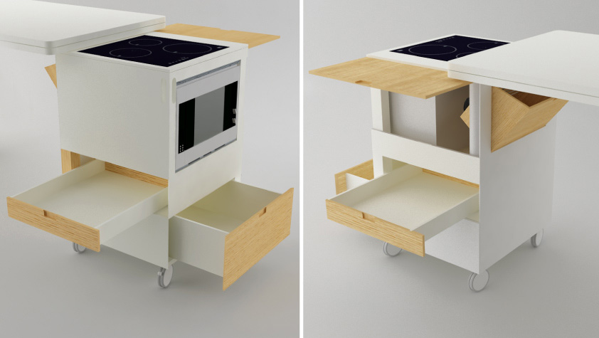 Futuristic Kitchen Concept For Small Room Rubica By Lodovico Bernardi
