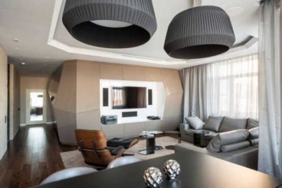 Futuristic Moscow Apartment With Eye Catching Details
