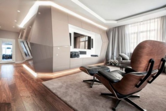 Futuristic Moscow Apartment With Eye Catching Details