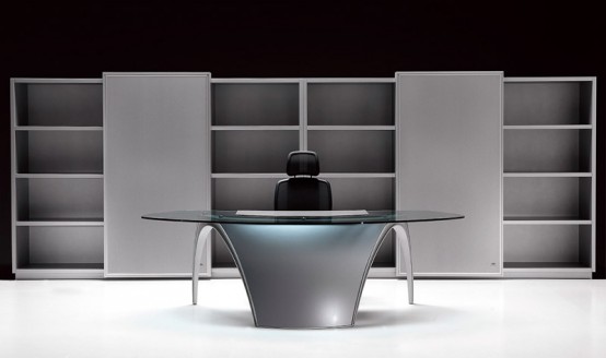 Futuristic Office Table E28093 Luna By Uffix