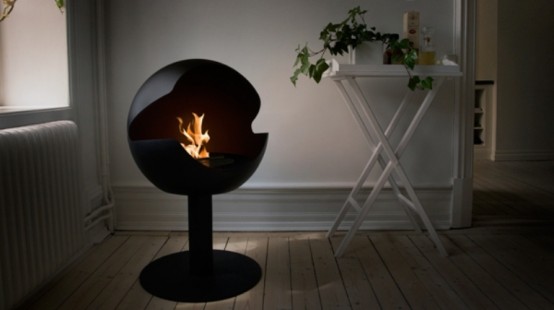 Futuristic Round Bioethanol Fireplace