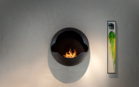 Futuristic Round Bioethanol Fireplace Digsdigs Futuristic Round Bioethanol Fireplace