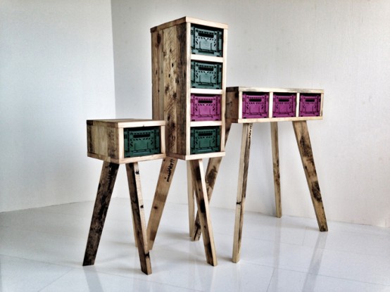 Futuristic Stiltboxes Furniture Of Recycled Materials