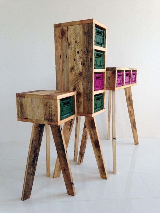 Futuristic Stiltboxes Furniture Of Recycled Materials