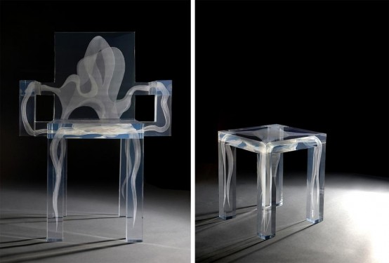 Futuristic Supernatural Chair With A Ghost