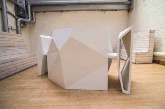 Futuristic Table And Chairs To Hide In It