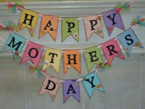 Garlands And Paper Decorations For Mother's Day