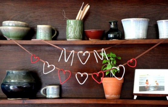 Garlands And Paper Decorations For Mother's Day