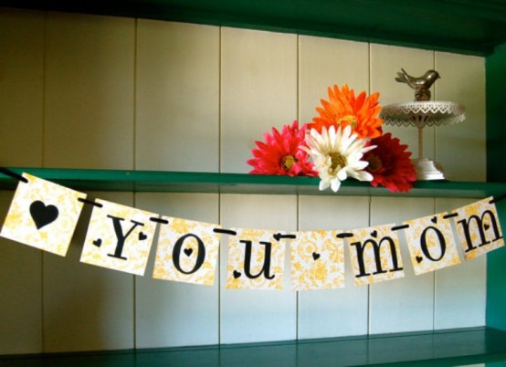 Garlands And Paper Decorations For Mother's Day